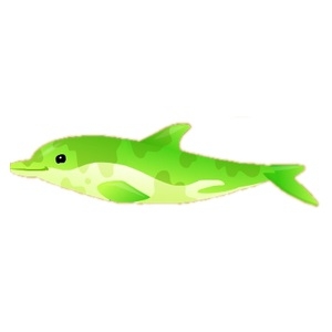 Green Splotch Dolphin